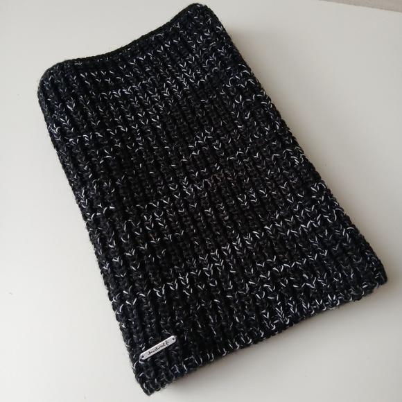 Smartwool Chunky Knit Infinity Scarf Black White - Picture 4 of 4